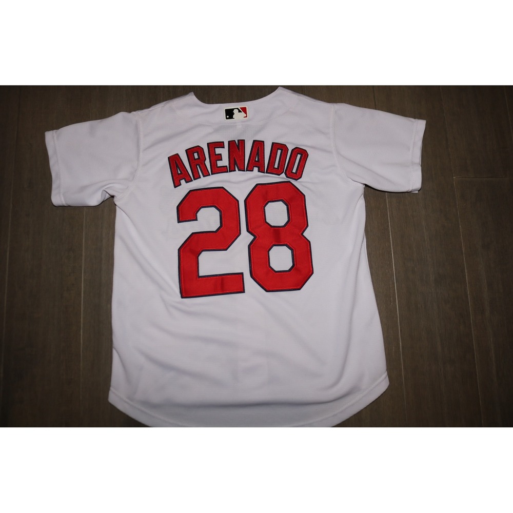 Nike St. Louis Cardinals Nolan Arenado 28 Jersey Kids Medium White MLB Baseball